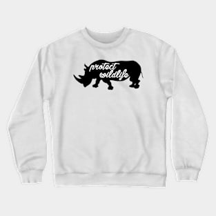 protect wildlife - rhino Crewneck Sweatshirt